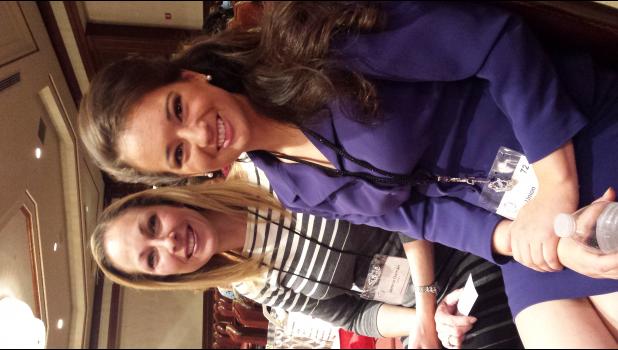 Waiting to interview Clare and Janice Osman wait for the interview portion of the competition. Photo provided.