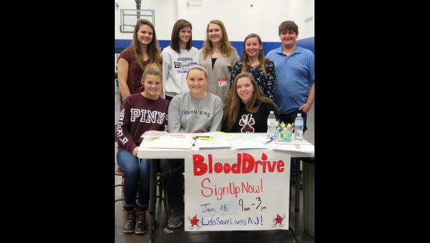 Student council members are, in the first row from left, Jasmin Foster, Connar Hadley and Hunter Denny. In the second row are Taylor Harvel, Brooke Miller, Heidi Mitchell, Julia Lasley and Hunter Miller. Photo by Amber Skelton.