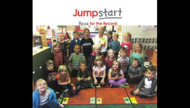 Reading celebrated Anna School District No. 37’s pre-kindergarten joined in the celebration of Jumpstart’s Read for the Record. Photo provided.