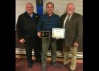 From left are State Troopers FOP Lodge 41 president Joe Moon, Valor Award recipient William Parks and FOP State Lodge president Chris Southwood. Photo courtesy FOP State Lodge. Photo provided.
