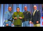 From left are Capt. Chris Turner of the Kansas Highway Patrol, Illinois State Police Trooper Matthew Johnson, Capt. Scott Carnegie of the Mississippi Department of Public Safety and Collin Mooney, executive director of CVSA. Photo provided.